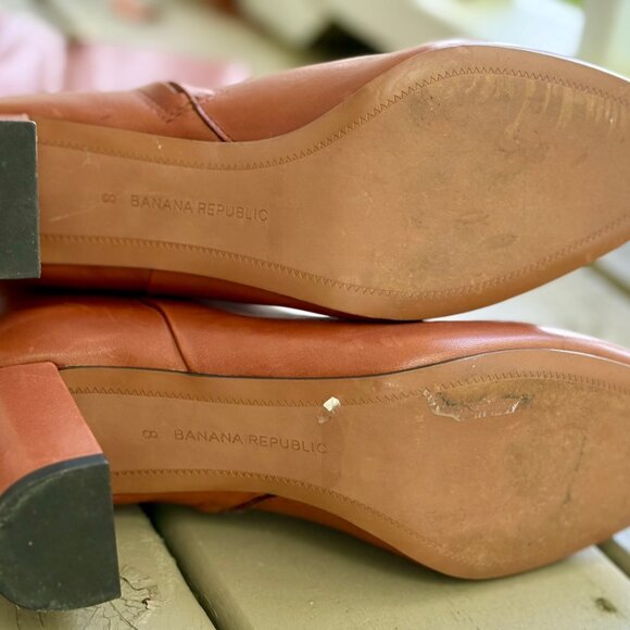 Banana Republic Leather Knee-High Boots – Cognac, Size 8 - Picture 4 of 5